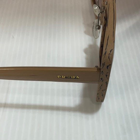 Prada woman’s sunglasses spr 30RS wood frame brown lenses - Picture 4 of 8